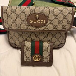 Gucci Beige and Brown Crossbody Bag